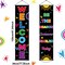 2PCS Colorful Welcome Banner Set, Back to School Classroom Door Decorations, Positive Motivational Wall & Bulletin Board Signs for Teachers, Preschool, Elementary & Daycare First Day Display